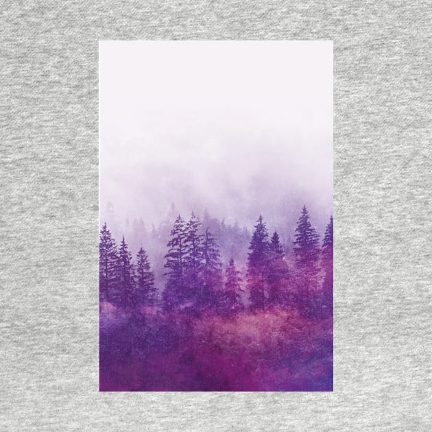 Purple Foggy Forest by Olex022